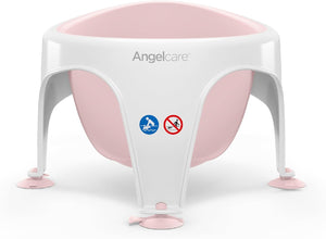 - Baby Bath Seat - Soft Touch Support - Water Level Indicator - Fixation by Suction Cups - Pink