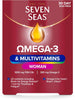 Omega-3 & Multivitamins Woman, with Biotin and Iron, 30-Day Duo Pack, 30 Omega-3 Capsules and 30 Multivitamin Tablets