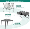 3x3Meter Instant Heavy Duty Pop Up Gazebo, Folding Garden Camping Party Tent Canopy Marquee with Roller Bag, Stakes and Ropes for Patio Markets Beach (Grey)