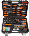 Tool Kit - Ultimate 120 pcs Tool Box - Includes Hand Tools, LED Torch, Hex Keys, 3m Tape Measure & More - Comprehensive DIY Tool Kits for Home, Perfect for Beginners - Includes Carry Case