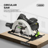 1400W Circular Saws, Max 6000 RPM Pure Copper Motor Electric Saws, Adjustable Cutting Depth and Angle: 62mm(90 °)-48mm(45 °), Dust Collection System and 185mm Saw Blade