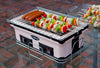 "Japanese Table BBQ Handmade Clay Grill - Large Tan - Ideal for Outdoor Barbecues and Camping"