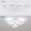 LED Ceiling Light, 40W LED Ceiling Lamp Creative Petals Design, White Cold White 6500K Modern Chandelier Ceiling Lighting Fixture for Living Room Bedroom Kitchen Hallway Dining Room