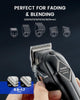 Hair Clippers for Men - Cordless Professional Barber Clipper Hair Cutting Kit with 11 Guide Combs for Haircut, Trimming & Grooming (Black)