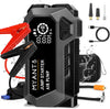 Jump Starter Power Pack with Air Compressor, 4000A Car Battery Booster Jump Starter (Up to 10L Gas, 8L Diesel Engine), 5-in-1 Emergency 12V Car Battery Charger Power Bank QC3.0 USB LED Light