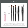 Make Up Brushes Set Professional 16Pcs Black Precision Collection,Synthetic Hair,Highlight Concealer Eyeshadow Eye liner Blending Spoolie T272