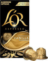 Espresso Vanilla Flavour - Aluminium Coffee Capsules (Pack of 10, Total 100 Capsules)