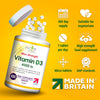 Vitamin D3 4000 IU - 400 High Strength Vitamin D Tablets (1+ Year Supply) - Vegetarian - Immune System Booster - Gluten Free - Vitamin D Supplements - Made in The UK