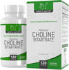 MM Choline | 120 High Strength Vegan Choline Supplement Capsules - 700mg Choline Bitartrate per Serving | Non-GMO, Gluten & Allergen Free | Manufactured in The UK