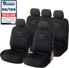 Car Seat Covers Full Set Universal Black | Washable Cover for Front Seats, Rear Bench & Headrest | Interior Accessories for Women and Men