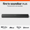 Introducing  Fire TV Soundbar Plus, 3.1 channel, all-in-one design, Dolby Atmos, DTS:X, clear dialogue, 2024 release