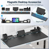 Desk Pad Mat Set, 6 in 1 Mouse Mat with Magnetic Desktop Storage Accessories DIY Feature for Phone and Tablet Stand/Cup Holder/Card Holder/Pen Holder/Cable Management for Home Office Accessories