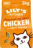 Made with Natural Ingredients Adult Dry Cat Food Bag Chicken with Veggies Grain-Free Recipe 2kg