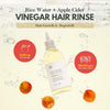 Apple Cider Vinegar Hair Rinse with Rice Water 10fl.oz, Rice Water for Hair Growth Cleansing Conditioner, Gentle Scalp Cleanser for Build Up, Glycolic Acid Dandruff Treatment