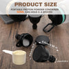 2 PCS Protein Powder Container, Black Portable Protein Powder Travel Container with Carabiner Pre Workout/Gym Supplement Protein Powder Container to Go Water Bottle Funnels for Powder Mixes