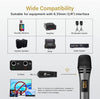 Wireless Microphone, UHF Cordless Handheld Dynamic Karaoke Singing Microfono Mic set with Rechargeable Receiver for Karaoke Machine, Wedding, DJ, Party, Speech, Church, Class Use TW320 Grey