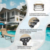 Sun Lounger 5-Position Adjustable Backrest for Garden Recliner Chaise Lounge Chair Folding Sun lounger Portable Sunloungers with Strap Sun bed for Beach Terrace Pools Camping Guest Bed Indoor