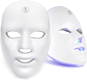 LED Light Therapy Face Mask, 7 Colours Light Therapy Mask Beauty Photon Therapy Mask for Face Skin Rejuvenation Facial Skin Treatment Anti-Aging Anti Acne Anti Wrinkle