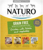 Naturo Adult Grain Free Dog Food, Chicken & Potato with Vegetables, 12 x 400g Trays