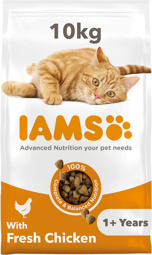 Complete Dry Cat Food for Adult 1+ Cats with Chicken 10 kg