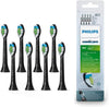 Original W2 Optimal White Standard Sonic Toothbrush Heads - 8 Pack in Black (Model HX6068/13)