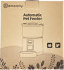 Automatic Cat Feeder, 5L Cat Food Dispenser with 1-6 Meals, Customized Feeding Schedule for Cats & Dogs, Dual Power Supply, Double Lock, 10s Voice, Cat Feeder Including Desiccant Bag, White