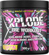 - X-PLODE Pre-Workout - 300g - Tropical Flavour - 250mg Caffeine, 6g Citrulline Malate, 3.2g Beta Alanine / serving - Suitable for Vegetarians + Vegans