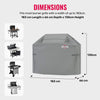 Large BBQ Cover Waterproof Heavy Duty - XL Barbecue Grill Cover for Weber, Char Broil, Outback, More - Windproof, UV-Resistant, Rip-Proof BBQ Cover - 183 cm L x 66 cm W x 130 cm H (Grey)