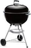 Bar-B-Kettle Charcoal Grill, Ø 57cm Grill Area, BBQ Grill with Porcelain-Enamelled Lid & Bowl, Tripod Stand & Wheels, Chromed Grill Grate - Black (1331004)