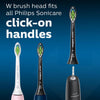 Original W2 Optimal White Standard Sonic Toothbrush Heads - 8 Pack in Black (Model HX6068/13)