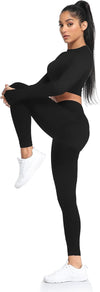 Women Yoga Leggings Seamless High Waisted Tummy Control Yoga Pants for Gym Running Workout