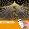 Christmas Tree Fairy Lights Outdoor - 50m 500LED Warm White String Light Mains Powered Dimmable 8-Modes Timer Remote Control Indoor Outside Waterproof Xmas Lighting Decoration