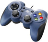 Logitech F310 Wired Gamepad, Controller Console Like Layout, 4 Switch D-Pad, 1.8-Meter Cord, PC - Grey/Blue