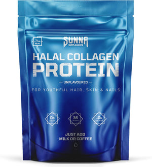 - Halal Bovine Collagen Protein Powder for Hair, Skin, Nails and Joints - Halal Collagen Powder for Women and Men - Highly Rich Protein Collagen Powder Suitable for Everyone