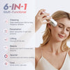 LED Therapy Wand, Facial Radio Frequency Device, 6 in-1 High-Frequency EMS Facial Device with R-F Function, Anti-Aging Anti-Wrinkle Facial Massager, Deep Cleansing at Home for Skincare