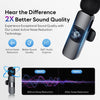 Wireless Microphones for iPhone iPad,[Lightning], Clip on Lapel Lavalier Bluetooth Microphone for Video Recording,Live Streaming,Tiktok,Vlog(iOS&USB-C/2Mic)