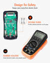 MS8233D Digital Multimeter 6000 Counts Multi Tester Voltmeter Ammeter Ohmmeter Measures Voltage Current Resistance Capacitance Continuity Diode Frequency NCV with Test Leads Backlight LCD