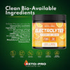 Keto-Pro Keto Electrolytes 250g | Electrolyte Powder Supporting Your Keto Fasting, Health & Fitness Goals | Lemon Orange Flavour