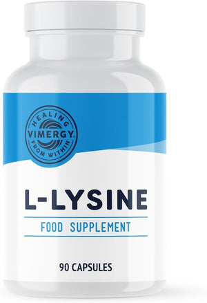 L-Lysine 500MG Capsules, 90 Servings – Essential Amino Acid – Vegan Capsule Made with no Gelling Agents– Non-GMO, Gluten-Free, No Gelatin, Kosher (90 Count)