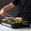 Large Smokeless Electric Grill [Non stick, Healthy, Griddle, Toastie, Hot plate, Panini, BBQ, Energy saving, Dishwasher Safe Plates & Drip tray, Variable heat, 1.2m cord] 1600W 25850
