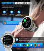 Smart Watch for Men GPS with 5ATM Waterproof, 500mAh Large Battery Military Smartwatch with Compass/Barometer/Altitude, 1,43" AMOLED Mens Fitness Watch Bluetooth Call for Android iOS, Silver