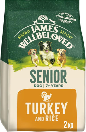 Complete Dry Senior Dog Food Turkey and Rice, 2 kg