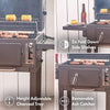 Charcoal BBQ – Barbecue with Warming Rack, Adjustable Height, Temperature Gauge – Portable, Ash Catcher, Additional Storage Shelf, 2 Foldable Side Tables, Wheels – Grill Meat, Fish & Veg