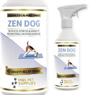 - Dog Calming Spray - Dog Calming Products - Dog Anxiety Relief - Nervous Dog Products - Valerian For Dogs - Dog Calming Anxious Dog - Reduces Stress & Anxiety - ZEN DOG - Made In UK