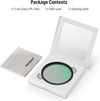 58 mm True Colours Polarising Filter (CPL), Circular Polarising Filter, Optical HD Glass, Double-Sided, 30-Layer Nano Coating, Aluminium Frame, Water-Repellent, Scratch-Resistant, Anti