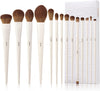 Makeup Brushes 14Pcs Make up Brushes Premium Synthetic Makeup Brush Set for Contour Concealer Foundation Eye Shadow Blending Liner Powder Blush Light Grey T329