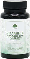 Vitamin B Complex & Vitamin C | 60 Vegan Capsules | Non-Acidic Vitamin C | Numbered B Vitamins |