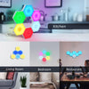 Hexagon Lights with Remote Control,RGB Light Panels, LED Panel Wall Light,Smart LED Wall Light Panels for for Gaming Setup/Wall Decoration/Home Bar Party(6 Pack)