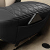 1 Pair of Front Car Seat Covers Protector PU Leather,Full Wrapping Edge for Front Seat Bottom (53×52 cm)- Black