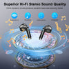 Wireless Earbuds, Bluetooth 5.3 Headphones NEW Wireless Headphones with 4 ENC Mic, 56H Bluetooth Earphones in Ear Noise Cancelling Deep Bass, Mini Ear Buds Bluetooth Earbuds IP7 Waterproof LED Display